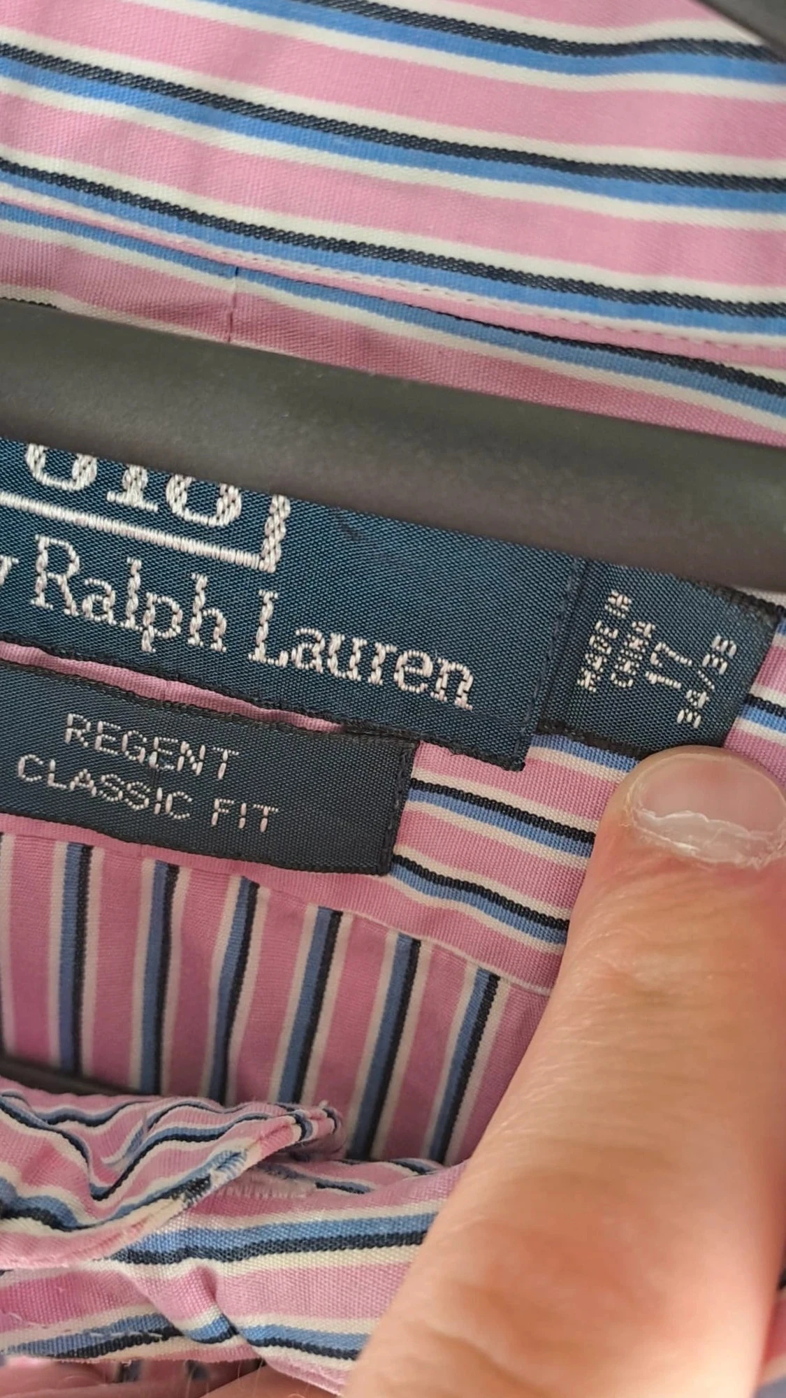 Camisa de Manga Larga / Polo Ralph Lauren / Rayada Rosa / Talla XL / Hombre / Ajuste Clásico – photo 6